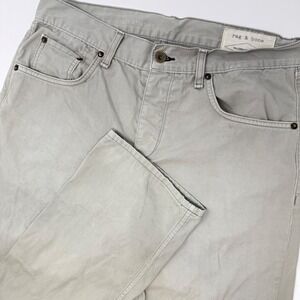 Rag & Bone RB 15X Tailored Mens Size 31 Pants Dust Cement Grey Straight Leg FLAW